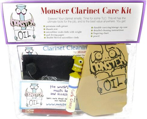 Monster Clarinet Care and Cleaning Kit | Wood or Composite, Cork Grease, and More! Everything You Need to Take Care of Your Clarinet in Kuwait