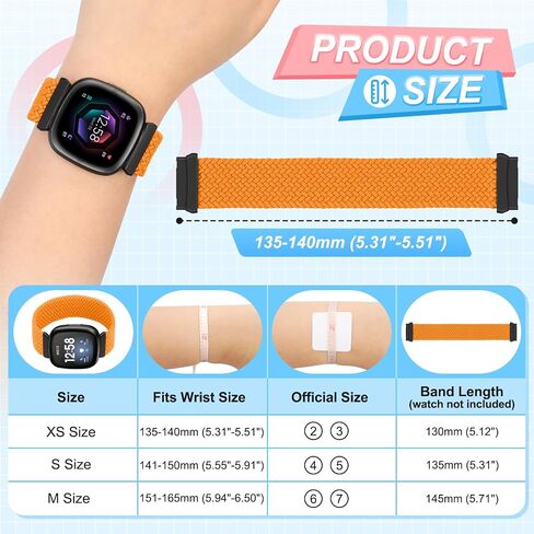 أربطة مضفرة قابلة للتمدد متوافقة مع Fitbit Versa 4 / Fitbit Sense 2 / Fitbit Versa 3 / Fitbit Sense، حزام مطاطي لـ Fitbit Versa 4 3 للرجال والنساء - 10 عبوات in Saudi Arabia