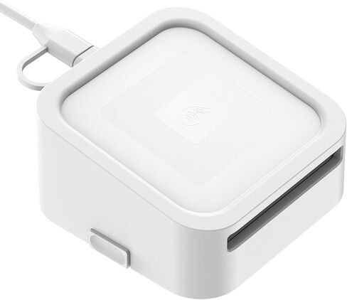 Credit Card Dock for Square Reader 1st and 2nd,Beautiful and Compact Case for Square Reader, Support Anti-Sleep Button, One Click to Turn On(Cable and Wall Charger Included, No Reader) White in Kuwait