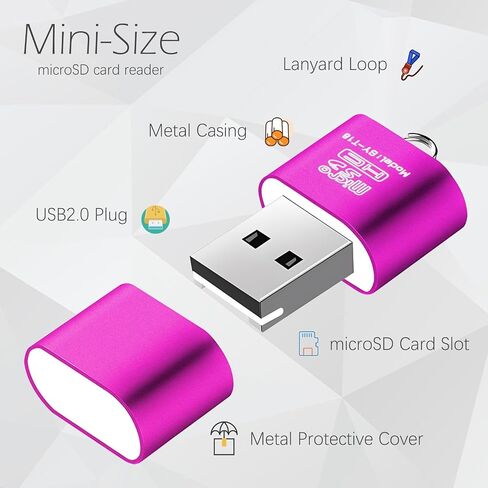 [3 Pack] Card Reader for Android,Micro SD Card to USB Adapter, TF Card Reader with Mini Size for Camera Memory Card Reader, Wansurs Card Reader for PC Laptop (Black) in Kuwait