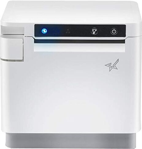 طابعة Star Micronics mC-Print3 مقاس 3 بوصات إيثرنت (LAN) / USB لنقطة البيع الحرارية مع CloudPRNT وقاطع ومصدر طاقة خارجي - أبيض (متجدد) in Kuwait