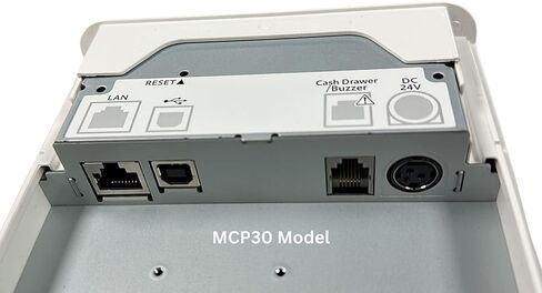 طابعة Star Micronics mC-Print3 مقاس 3 بوصات إيثرنت (LAN) / USB لنقطة البيع الحرارية مع CloudPRNT وقاطع ومصدر طاقة خارجي - أبيض (متجدد) in Kuwait