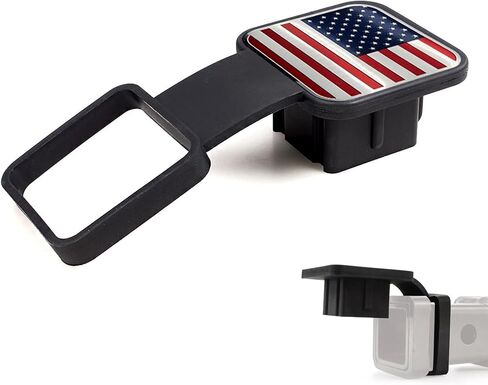 1 PC Trailer Hook Dust-Proof Plug, Square Mouth Protection Cover Traction Cover, 3.1In * 3.1In * 1.9In, Car Accessories, Suitable for Most Cars and Trailers (Black) in Saudi Arabia