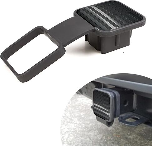 1 PC Trailer Hook Dust-Proof Plug, Square Mouth Protection Cover Traction Cover, 3.1In * 3.1In * 1.9In, Car Accessories, Suitable for Most Cars and Trailers (Black) in Saudi Arabia