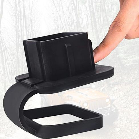 1 PC Trailer Hook Dust-Proof Plug, Square Mouth Protection Cover Traction Cover, 3.1In * 3.1In * 1.9In, Car Accessories, Suitable for Most Cars and Trailers (Black) in Saudi Arabia
