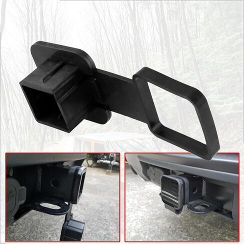 1 PC Trailer Hook Dust-Proof Plug, Square Mouth Protection Cover Traction Cover, 3.1In * 3.1In * 1.9In, Car Accessories, Suitable for Most Cars and Trailers (Black) in Saudi Arabia