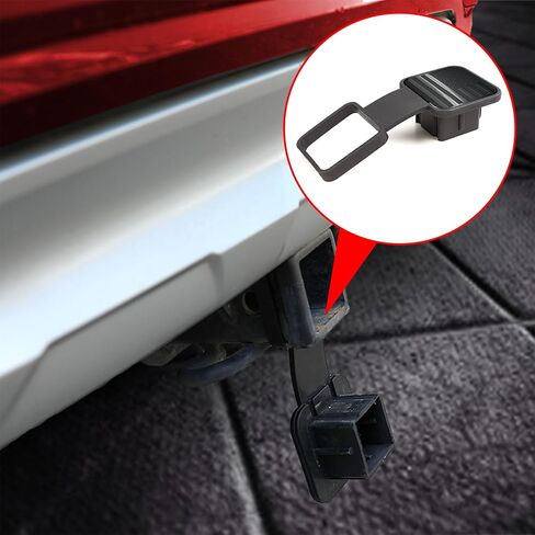 1 PC Trailer Hook Dust-Proof Plug, Square Mouth Protection Cover Traction Cover, 3.1In * 3.1In * 1.9In, Car Accessories, Suitable for Most Cars and Trailers (Black) in Saudi Arabia