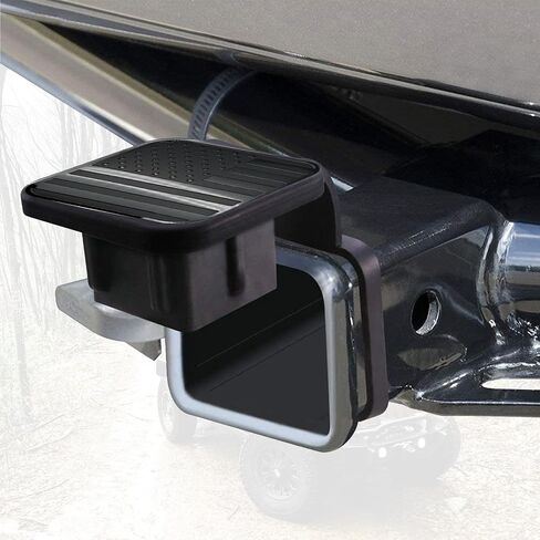 1 PC Trailer Hook Dust-Proof Plug, Square Mouth Protection Cover Traction Cover, 3.1In * 3.1In * 1.9In, Car Accessories, Suitable for Most Cars and Trailers (Black) in Saudi Arabia