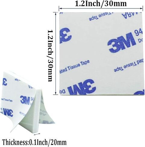 شريط تثبيت إسفنجي مزدوج الجوانب مقاس 27 × 27 مم، 100 قطعة شريط إسفنجي قوي مقاوم للماء، للسيارة والمنزل وديكور المكتب والحرف اليدوية وجدران ألبوم الصور in Kuwait