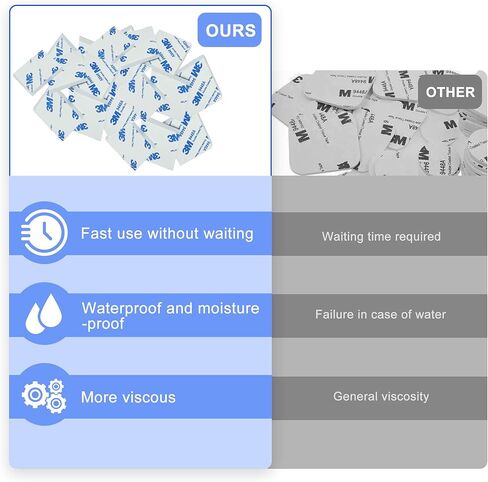 شريط تثبيت إسفنجي مزدوج الجوانب مقاس 27 × 27 مم، 100 قطعة شريط إسفنجي قوي مقاوم للماء، للسيارة والمنزل وديكور المكتب والحرف اليدوية وجدران ألبوم الصور in Kuwait