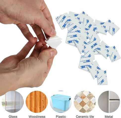 شريط تثبيت إسفنجي مزدوج الجوانب مقاس 27 × 27 مم، 100 قطعة شريط إسفنجي قوي مقاوم للماء، للسيارة والمنزل وديكور المكتب والحرف اليدوية وجدران ألبوم الصور in Kuwait