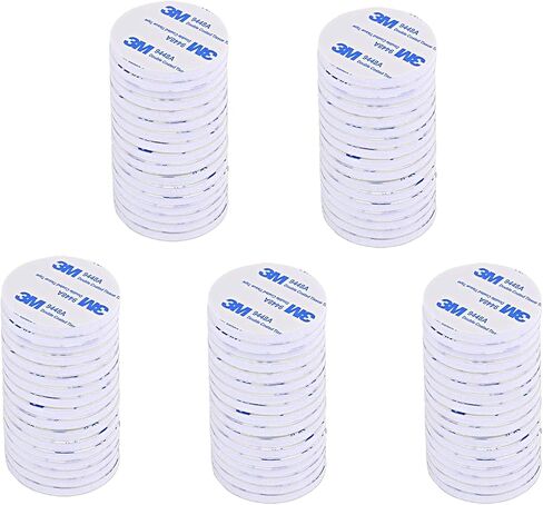 Eyluck 300 قطعة شريط إسفنجي لاصق مستدير مزدوج الجوانب 3 متر وسادة قوية 30 × 30 لوحة لاصقة للتثبيت (أبيض) in Kuwait