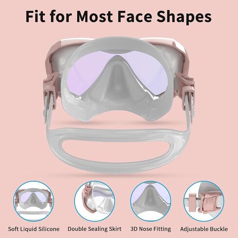 Kids Snorkel Set, Snorkeling Gear for Kids, Anti-Fog Panoramic View Snorkel Mask and Anti-Leak Dry Snorkel Tube, Snorkel Kit Bag Included in Saudi Arabia