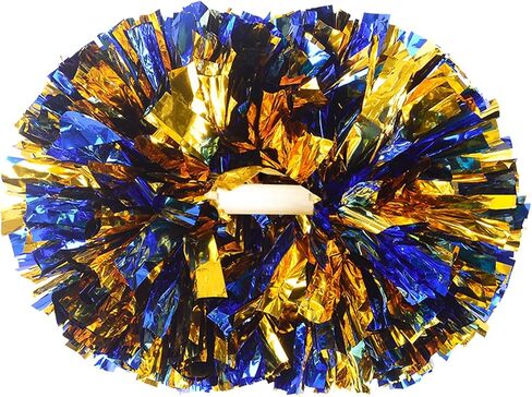 2 Pack Cheerleading Pom Poms with Baton Handle for Team Spirit Sports Dance Cheering Kids Adults, Upgrade Fluffy Cheerleader Cheering Squad Pompoms for Boy Girl School Games in Saudi Arabia