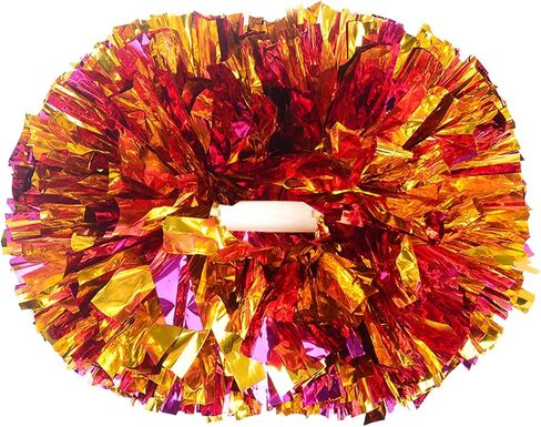 2 Pack Cheerleading Pom Poms with Baton Handle for Team Spirit Sports Dance Cheering Kids Adults, Upgrade Fluffy Cheerleader Cheering Squad Pompoms for Boy Girl School Games in Saudi Arabia