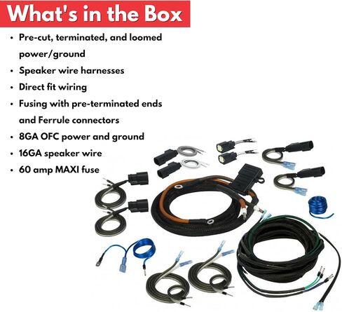 STINGER Harley-Davidson Touring Motorcycles (1998-Present) 2/4 Channel Universal Amplifier Wiring Kit, Direct Fit Wiring, Harley Davidson Road Glide & Street Glide, (SVTK4681) in Saudi Arabia