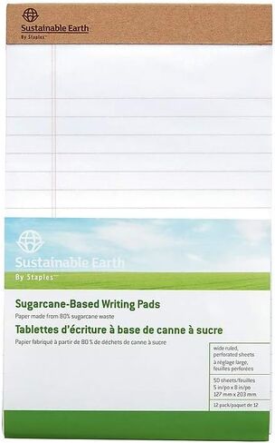 Sustainable Earth 886428 Notepads 5-Inch X 8-Inch Wide White 50 Sheets/Pad 12 Pads/Pk (19938) in Saudi Arabia