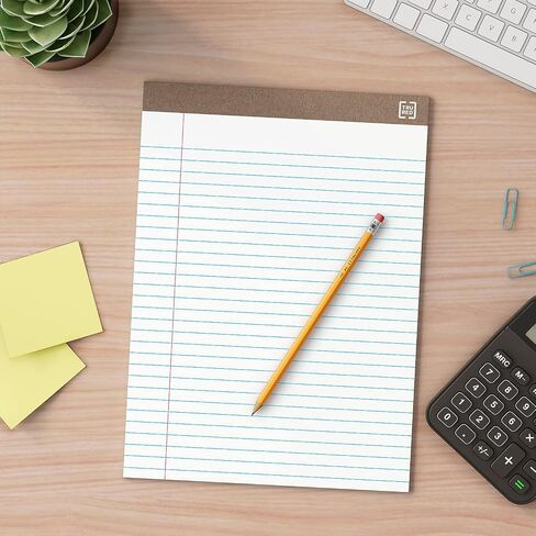 STAPLES TRU RED Notepads 8.5" x 11.75" Wide Ruled White 50 Sheets/Pad, 12 Pads/PK (TR58185) in Saudi Arabia