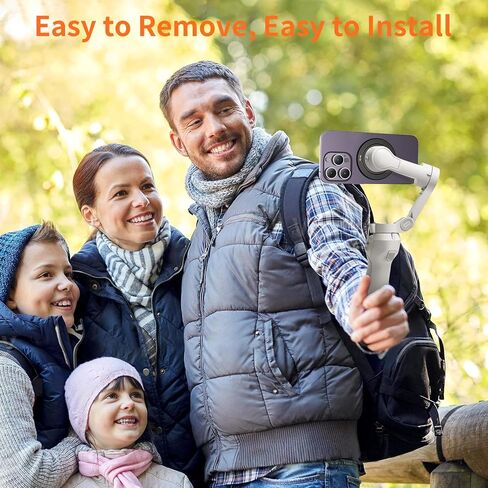 مشبك هاتف بحامل حلقي مغناطيسي لـ DJI، متوافق مع محول Magsafe DJI OM6 / OM 5 / OM 4 SE/OM 4 ومثبت DJI Osmo Gimbal، وملحقات DJI OM in Kuwait