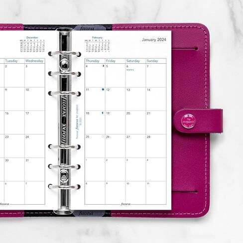 Filofax Personal month on two pages English block format 2024 diary in Kuwait