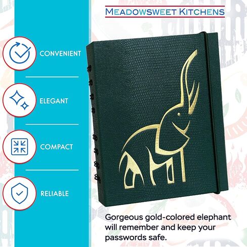 Meadowsweet Kitchens صفحات إعادة تعبئة كتاب كلمة مرور الإنترنت - سجل عنوان الإنترنت وكلمة المرور - صفحات كلمة مرور الإنترنت - إعادة تعبئة دفتر السجل - 60 صفحة in Kuwait