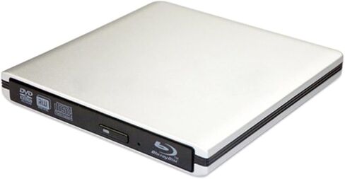 Aluminum 6X Blu-ray Burner External BD Writer CD DVD Drive USB 3.0 USB-C Disc Burner Player Writer Blu-ray Player Compatible with iMac MacBook Pro/Air iMac All Laptops and Desktop pc in Saudi Arabia