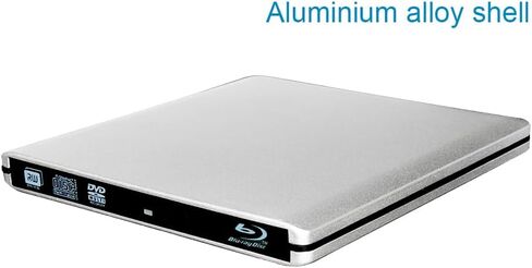 Aluminum 6X Blu-ray Burner External BD Writer CD DVD Drive USB 3.0 USB-C Disc Burner Player Writer Blu-ray Player Compatible with iMac MacBook Pro/Air iMac All Laptops and Desktop pc in Saudi Arabia