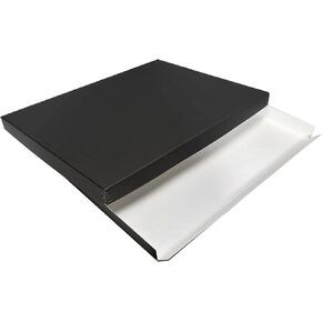 Lineco, 17x22 Black Museum Archival Storage Box, Drop Front Design. Acid-Free with Metal Edge. Preserves Picture Longevity, Organize Photos or Documents, Crafts, DIY.