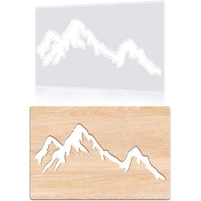 Mountain Router Template Acrylic Router Template for Woodworking Inlay Template Charcuterie Board Decorative Router Templates 11.8x7.9inch