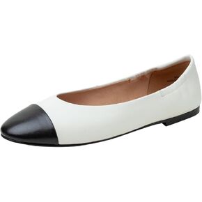 Linea Paolo - Nolan - Womens Ruched Leather Cap Toe Ballet Flat
