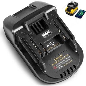 DM18M for Makita Battery Adapter, for Dewalt 20V MAX Battery Compatible with Milwaukee M 18 18V Battery Covert to for Makita 18V Lithium-ion Battery Power Tools, with USB Charging Ports