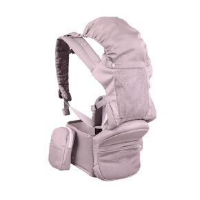 Baby Carrier with Hip Seat - Ergonomic, Cozy and Lightweight Infant Carrier for 7-44lbs, Effortless to Put On, Ideal for Hands-Free Parenting, Enhanced Lumbar Support (Pink)