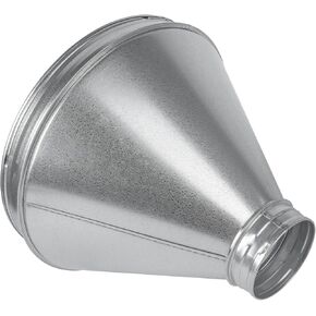 12"" to 4"" Inch Round Duct Reducer - Galvanized Steel Pipe Increaser - Coupling for Round Duct Ventilation Systems - Heating & Cooling, HVAC, Gray