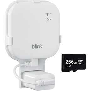256GB MicroSD Card and Outlet Wall Mount for Blink Sync Module XR, Saving Space Mount Bracket Holder for All-New Blink Indoor Outdoor Home Security Camera with Easy Mount USB-C Short Cable