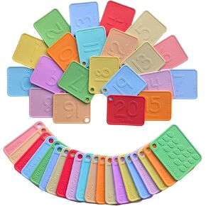 Sili123s Number Flash Cards, Raised Food-Grade Silicone Number Cards, Montessori Math Learning Toys For Toddlers, Preschool Learning Activities, Educational Toys Gifts for Kids Age 1to 5