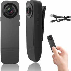 Body Camera, Mini Portable Camcorder, 1080P HD Sport Camera with Night Vision, Motion Detection, Wearable Bodycam for Law Enforcement, Security Guards, Sports (SD Card Not Included)