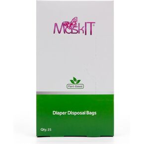 MaskIT Diaper Disposal Bags - Premium Odor Blocking Disposable Diaper Bags For All Diaper Sizes - At Home Or On The Go (3 Boxes - 75 Bags)