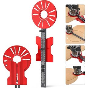 Upgraded 5-in-1 Router Milling Groove Bracket - Router Guide Router Circle Cutting Jig Adjustable Router Jig Router Tool Woodworking Tools