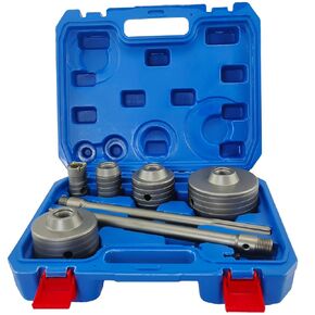 9 Pcs Concrete Hole Saw Set, Tungsten Steel SDS Plus Shank Masonry Wall Hole Opening Drill Bits for Brick, Concrete, Cement Stone, Mixed Brick Wall