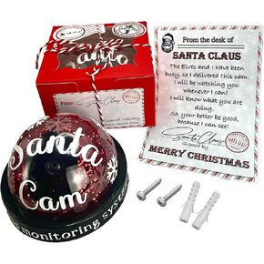 Santa Cam, Santa Dummy Cam, Santa Camera Red Flashing Light, Christmas Camera Decoration, Fake Cam