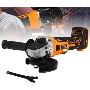 Cordless Angle Grinder for DEWALT 20V MAX Battery, 4-1/2" Brushless Electric Angle Grinder Tool, 8500RPM 4 Variable Speeds Angle Grinder for Cutting, Grinding, Polishing(No included Battery)