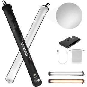 NEEWER 21W Handheld LED Tube Light 35.5"/90cm, Bi Color Portable Inflatable TPU Video Lighting, 2700-6500K 1300Lx/0.5m 12 Effects CRI95 2500mAh Battery, for Studio Photography Video Recording, GC21B