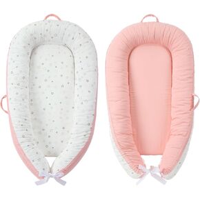 JOLLITO Baby Lounger for Newborn, Breathable Soft Baby Nest Co Sleeper for Baby 0-24 Months, Portable Infant Lounger Baby Floor Seat for Home and Travel,Babies Essentials Gifts