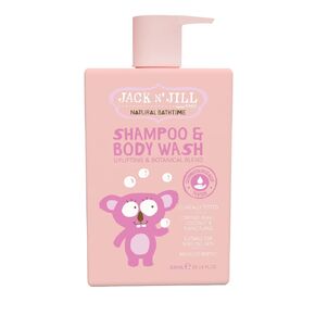 Jack N' Jill Natural Bathtime Kids Shampoo and Body Wash - Suitable for Sensitive Skin, Dermatologically Tested, Color and Soap Free, Cruelty Free, Vegan - 300 mL (Pack of 1)