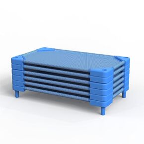 Daycare Cots for Kids, Stackable Preschool Cots, Toddler Sleeping Cots (Blue, 52"x23")