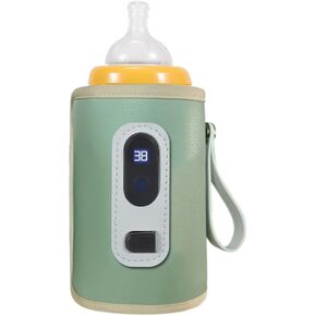 Portable Bottle Warmer Insulation Cover, Baby Milk Heat Keeper Cover with Temperature Adjustment, USB Warmer Bottle Cover for Car Travel