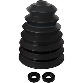 Drill Dust Cover Collector Scalable Rubber Dust Bowl Device Power Tool,Drill Dust Collector,Electric Drill Dust Cover Collector,for Electric Hammer Drill,with 2 Sealing Rings (Black)
