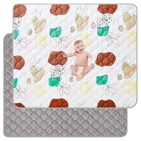 Baby Play Mats for Floor, 50X50 Play Mat for Playpen, Thicken Soft Padding Foam Playmats for Babies and Toddlers Infants, Foldable and Machine Washable Baby Crawling Mat, Play & Tummy Time