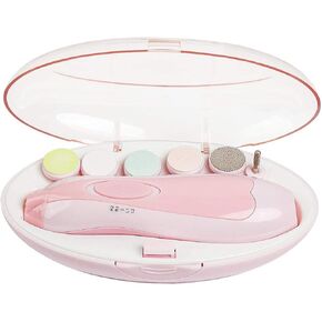 Baby Nail File Electric Nail Trimmer File Manicure Set, Toes Fingernails Care Trimmer with LED Light for Newborn, Kids and Adults