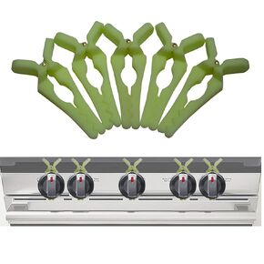 Stove Knobs Locks Oven Knob Covers（5 Pack ） Gas Stove Safety Knob Lock（Green
